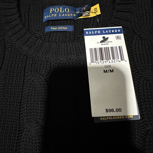 Polo by Ralph Lauren Black Cable Knit Sweater for Women - Picture 2 of 2